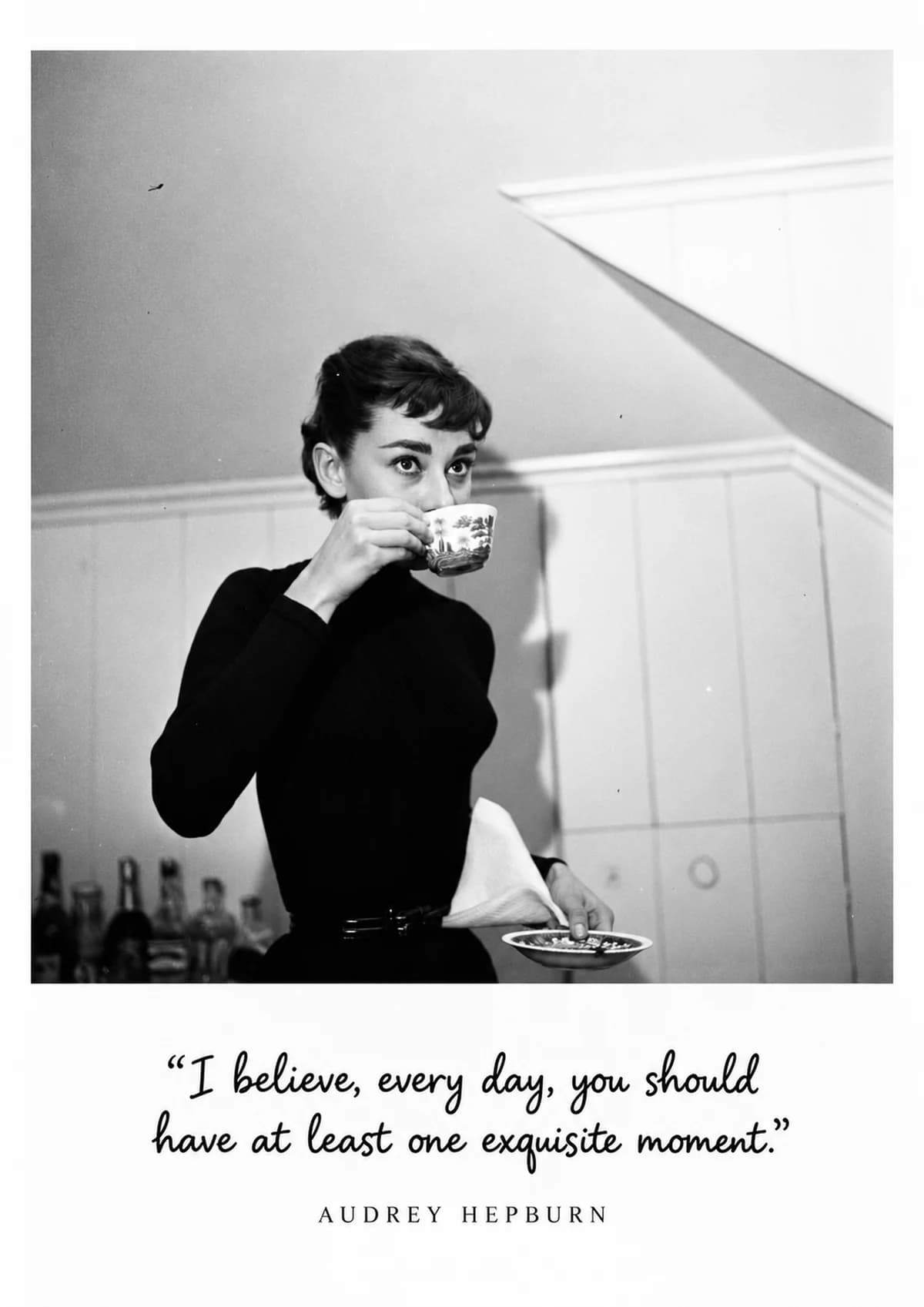 Quadro decorativo Audrey Hepburn Momento
