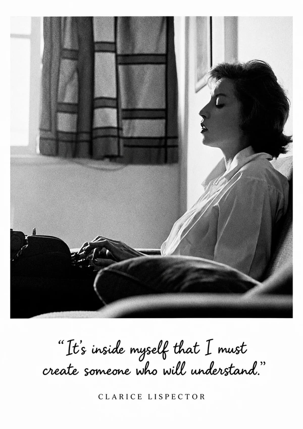 Quadro decorativo Clarice Lispector