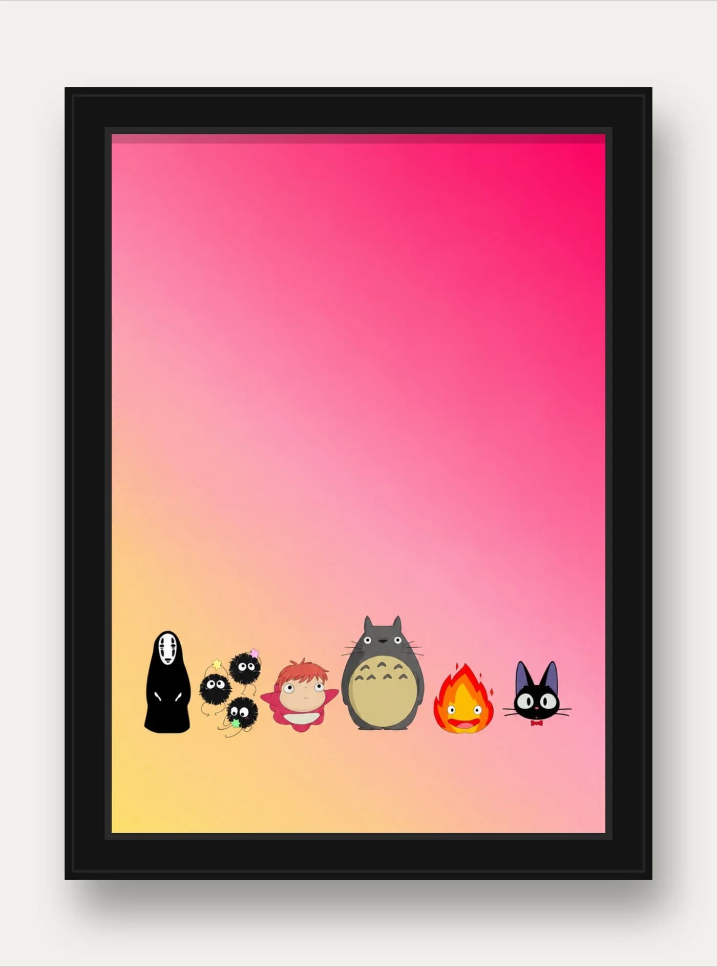 Quadro decorativo Studio Ghibli - Turma
