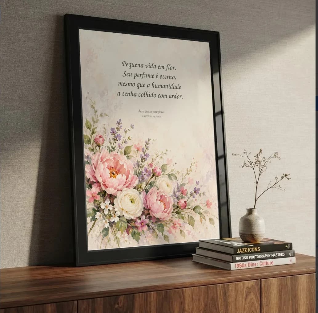 Quadro decorativo Vida Em Flor na estante